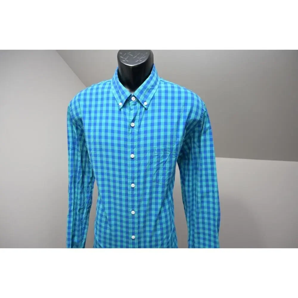 J Crew‎ Slim Fit Casual Button Up Dress Shirt Plaid Long Sleeve Mens Size XL